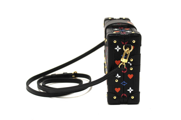 Louis Vuitton Black Monogram Multicolor Game On Petite Malle Clutch Bag