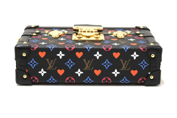 Louis Vuitton Black Monogram Multicolor Game On Petite Malle Clutch Bag