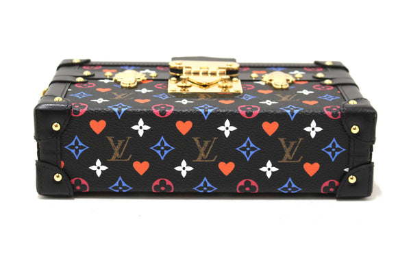 Louis Vuitton Black Monogram Multicolor Game On Petite Malle Clutch Bag
