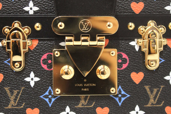 Louis Vuitton Black Monogram Multicolor Game On Petite Malle Clutch Bag