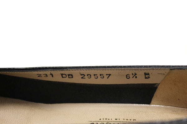 SalvatoreFerragamo Salvatore Ferragamo Black Snakeskin Embossed Leathe | Italystation.com - Shop Now at italystation.com