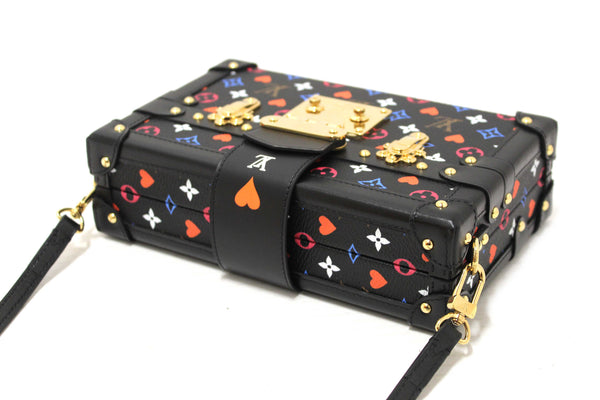 Louis Vuitton Black Monogram Multicolor Game On Petite Malle Clutch Bag