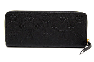 Louis Vuitton Black Empreinte Leather Clemence Zippy Wallet