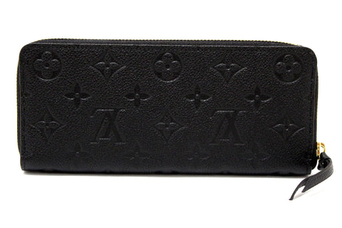 Louis Vuitton Black Empreinte Leather Clemence Zippy Wallet