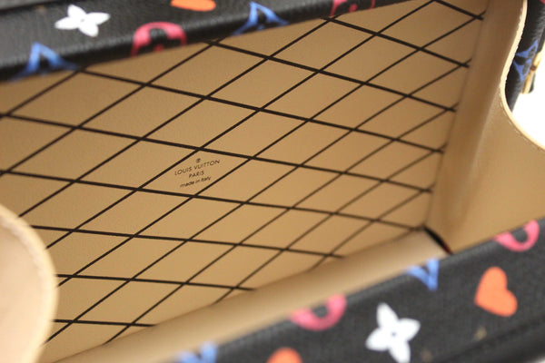 Louis Vuitton Black Monogram Multicolor Game On Petite Malle Clutch Bag