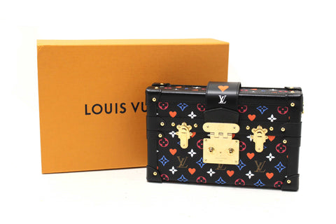 Louis Vuitton Black Monogram Multicolor Game On Petite Malle Clutch Bag