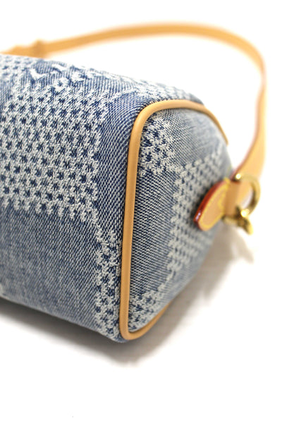 Louis Vuitton Damier Denim 3D Cotton Canvas Speedy 18 Bandoulière Bag