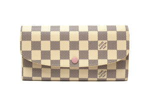 New Louis Vuitton Damier Azur Canvas Emilie Flap Wallet