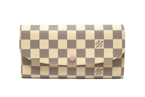 New Louis Vuitton Damier Azur Canvas Emilie Flap Wallet