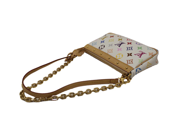 Louis Vuitton White Multicolor Monogram LV x TM Pochette Accessoires