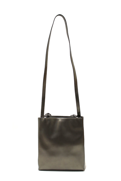 Salvatore Ferragamo Sage Green Shiny Leather Small Tote Bag
