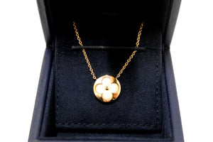Louis Vuitton Pink Gold and White Mother-Of-Pearl Color Blossom Sun Pendant Necklace