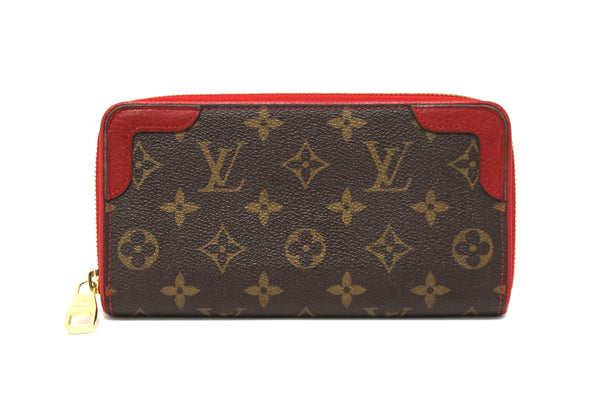 Louis Vuitton Cerise Monogram Retiro Zippy Long Wallet