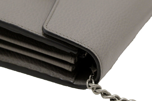 NEW Gucci Grey Leather Dionysus Mini Chain Wallet