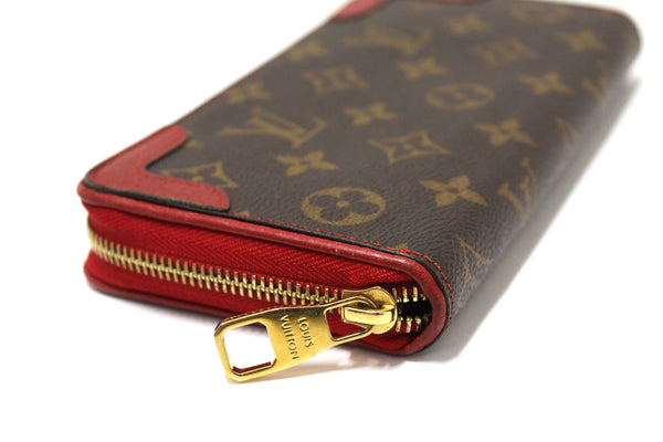 Louis Vuitton Cerise Monogram Retiro Zippy Long Wallet