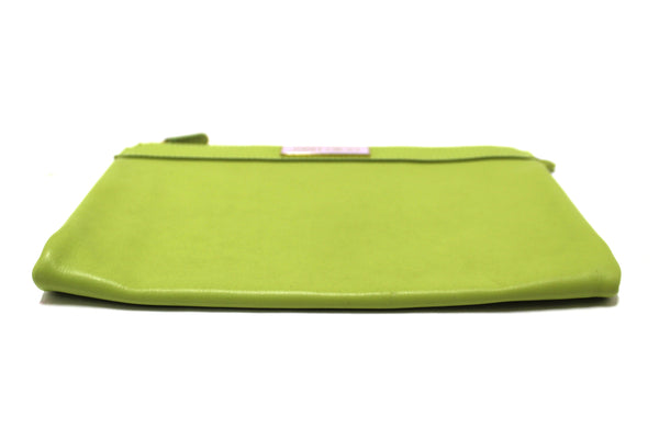 Jimmy Choo Lime Green Leather Zipper Pouch