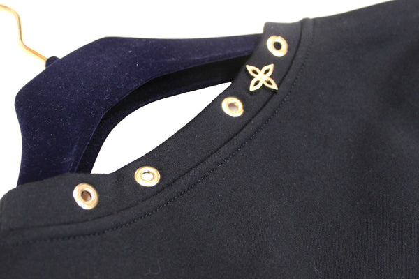 Louis Vuitton Black and Leopard Mini Dress size L