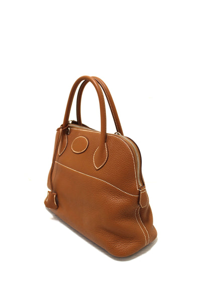 Hermes Brown Taurillon Clemence Bolide 31 Handbag/Shoulder Bag