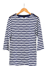 NEW  Louis Vuitton Blue and White Striped Long Sleeve T-shirt size L