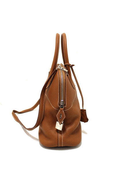 Hermes Brown Taurillon Clemence Bolide 31 Handbag/Shoulder Bag