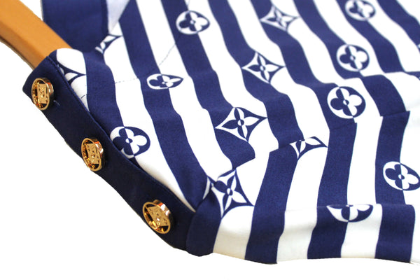NEW  Louis Vuitton Blue and White Striped Long Sleeve T-shirt size L