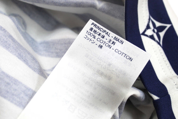 NEW  Louis Vuitton Blue and White Striped Long Sleeve T-shirt size L