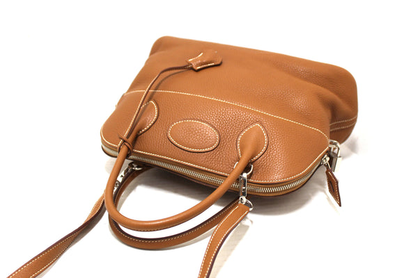 Hermes Brown Taurillon Clemence Bolide 31 Handbag/Shoulder Bag