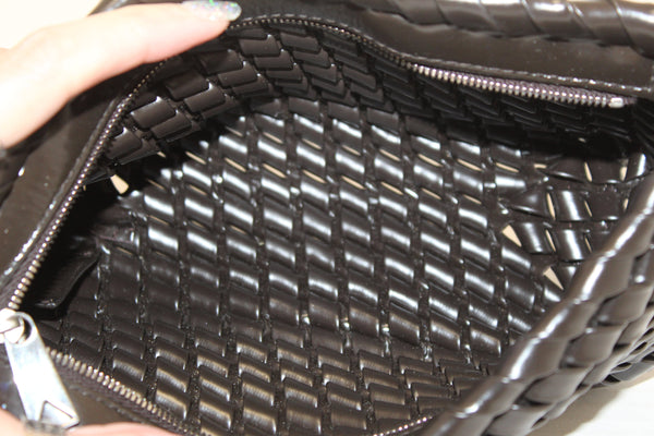 Bottega Veneta Brown Nappa Intrecciato Slanted Clutch Fondant
