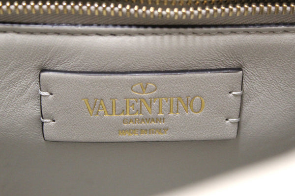 Valentino Garavani Large Roman Stud White Nappa Leather Shoulder Bag