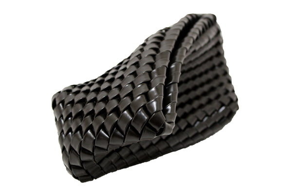 Bottega Veneta Brown Nappa Intrecciato Slanted Clutch Fondant