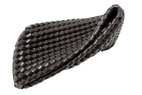 Bottega Veneta Brown Nappa Intrecciato Slanted Clutch Fondant