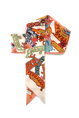 SalvatoreFerragamo Salvatore Ferragamo Silk Multicolor Print Twilly | Italystation.com - Shop Now at italystation.com