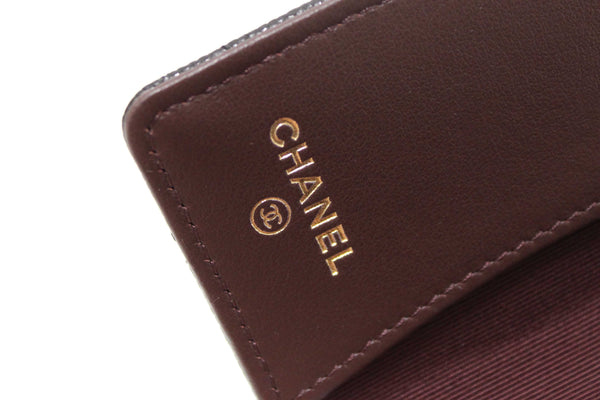 Chanel Black Quilted Caviar Leather Classic 4 Key Holder Wallet