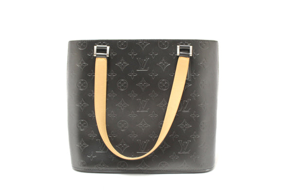 Louis Vuitton Vernis Black-Grey Mat Houston Tote Shoulder Bag