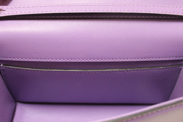 Valentino Purple Calfskin Leather Locò Small Crossbody Bag