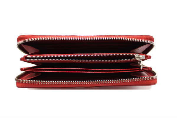 Louis Vuitton Red Epi Leather Zippy Long Wallet