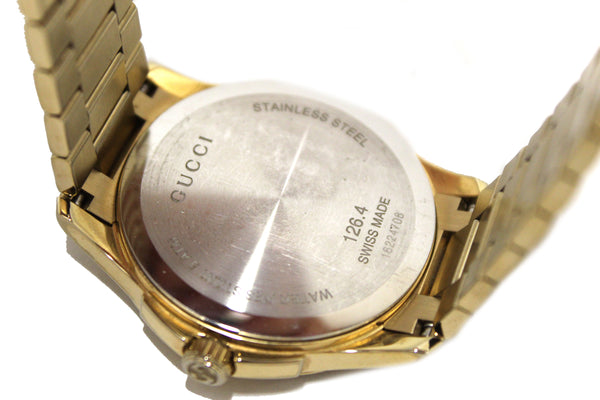 Authentic Gucci Swiss Quartz and Alloy Dress Gold-Toned Watch