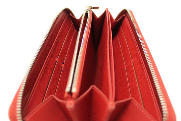 Louis Vuitton Red Epi Leather Zippy Long Wallet