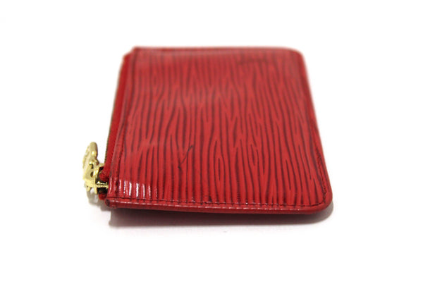 Louis Vuitton Red Epi Leather Key Coin Card Case Pouch
