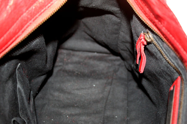 Balenciaga Red Classic City Lambskin Leather Shoulder Bag