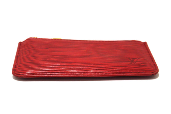 Louis Vuitton Red Epi Leather Key Coin Card Case Pouch