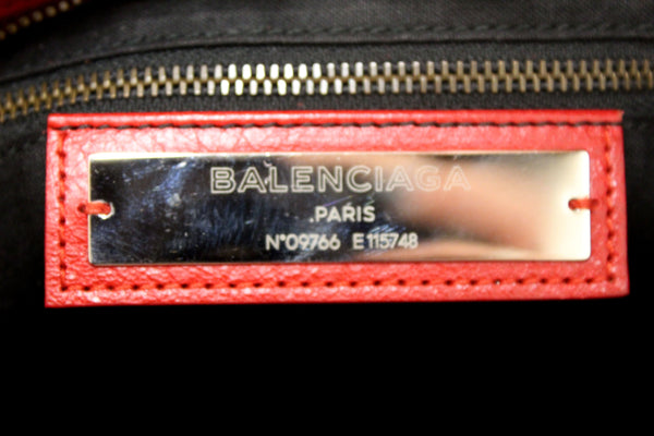 Balenciaga Red Classic City Lambskin Leather Shoulder Bag