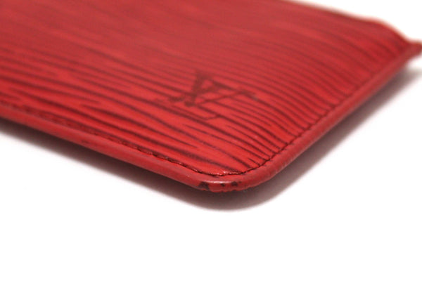 Louis Vuitton Red Epi Leather Key Coin Card Case Pouch