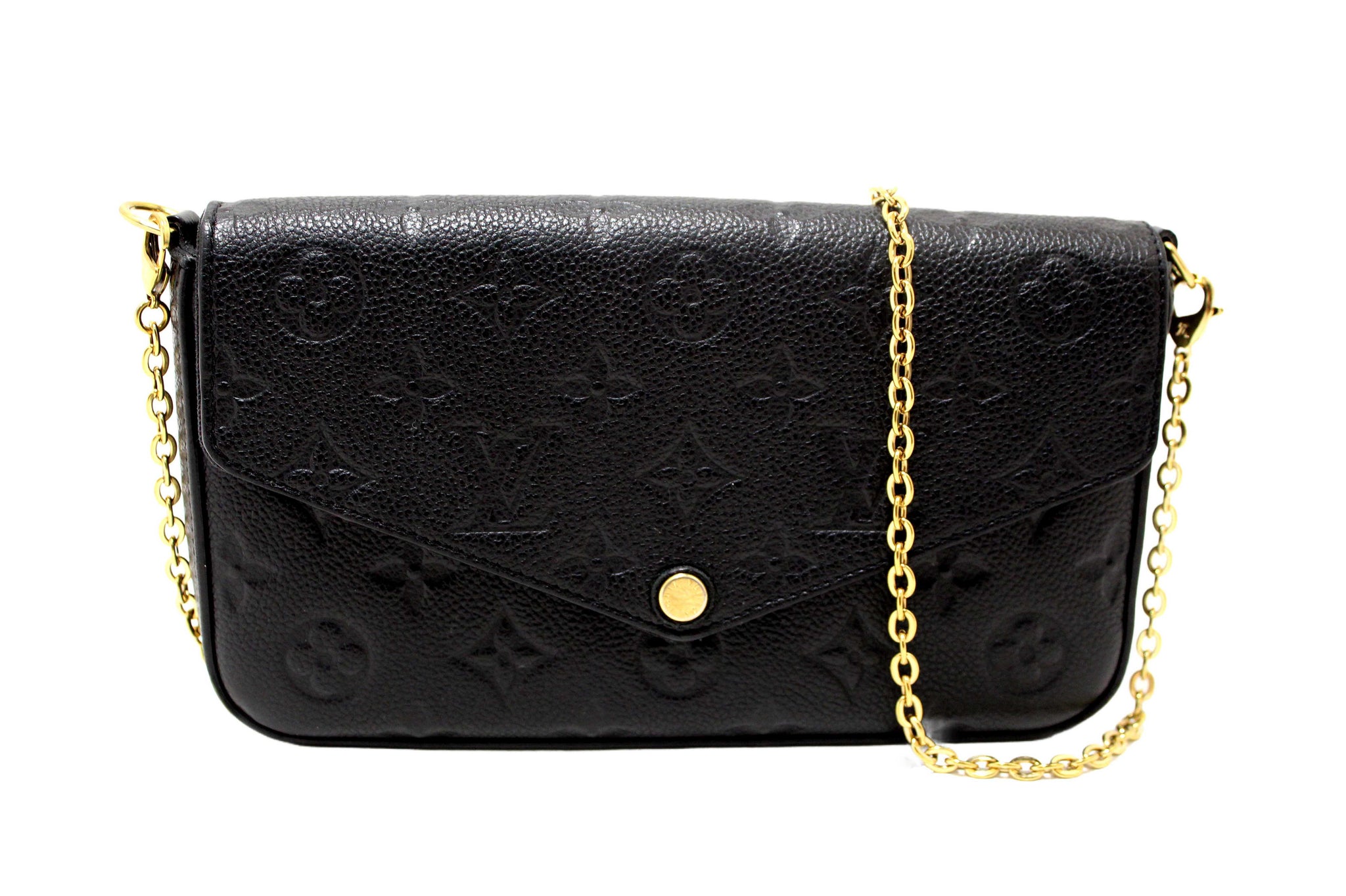 Louis Vuitton Black Monogram Empreinte Felicie Pochette Bag