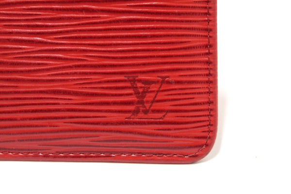 Louis Vuitton Red Epi Leather Key Coin Card Case Pouch