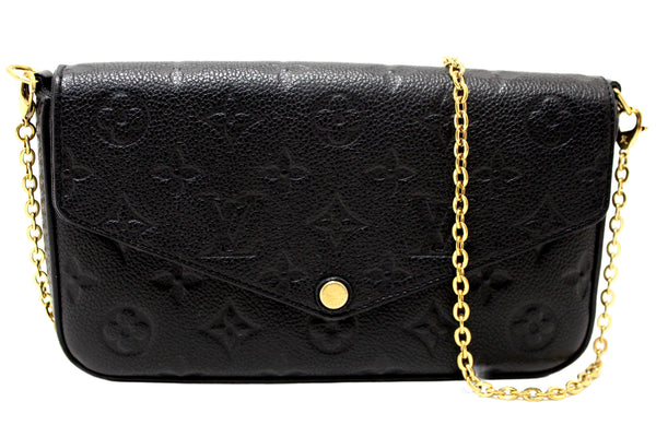 Louis Vuitton Black Monogram Empreinte Felicie Pochette Bag