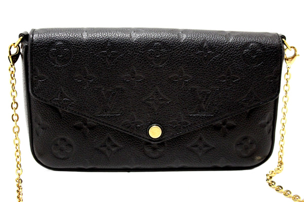 Louis Vuitton Black Monogram Empreinte Felicie Pochette Bag