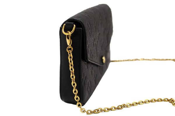 Louis Vuitton Black Monogram Empreinte Felicie Pochette Bag