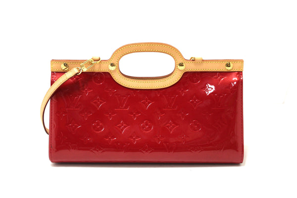 Louis Vuitton Red Monogram Vernis Leather Roxbury Drive Bag