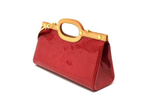 Louis Vuitton Red Monogram Vernis Leather Roxbury Drive Bag